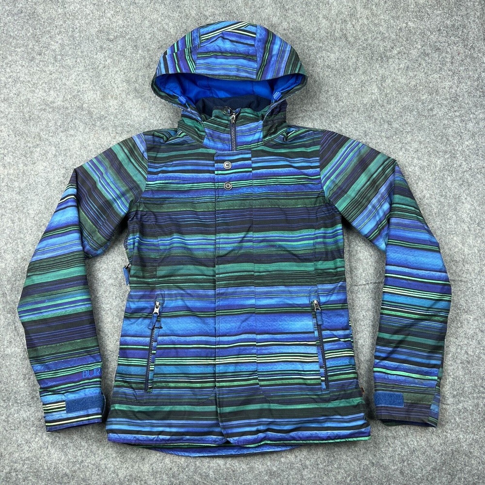 Striped Blue and Green Women's Jacket